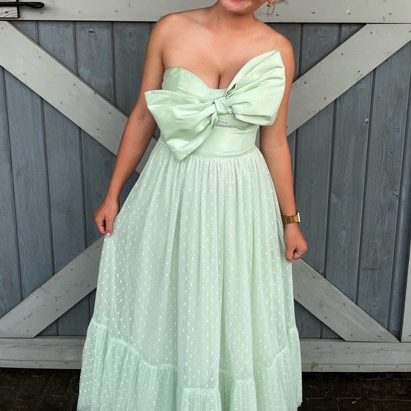 Mint Anthropologie Bow Dress Formal - Picture 6 of 6